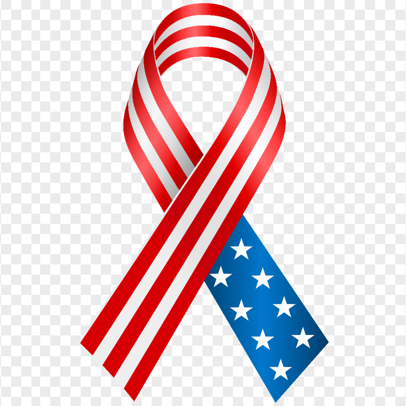 American USA Flag Aids Ribbon Style