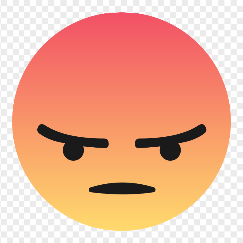 Angry Emoji Face Facebook Messenger Reaction Icon