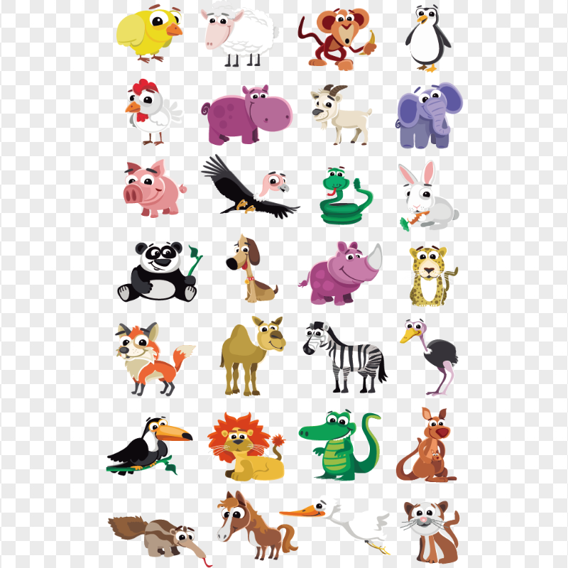 Animals Clipart Farm Wild Cartoon Illustration