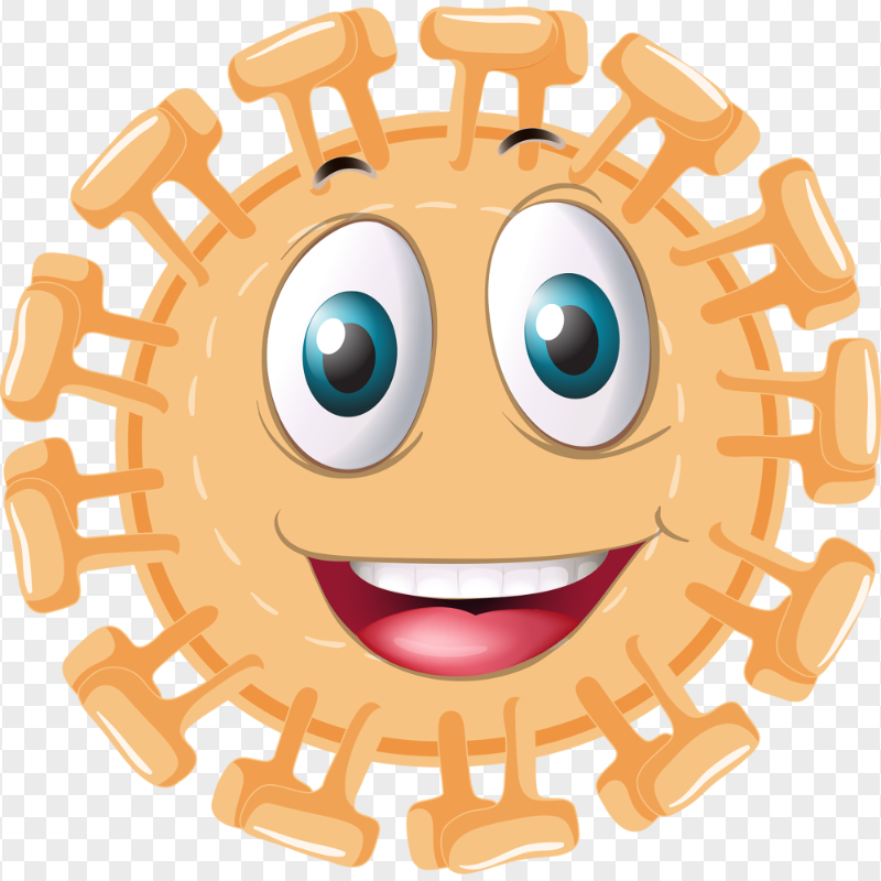 Animated Happy Emoticon Coronavirus Illustration