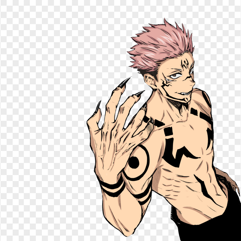 Anime Sukuna Jujutsu Kaisen Image PNG