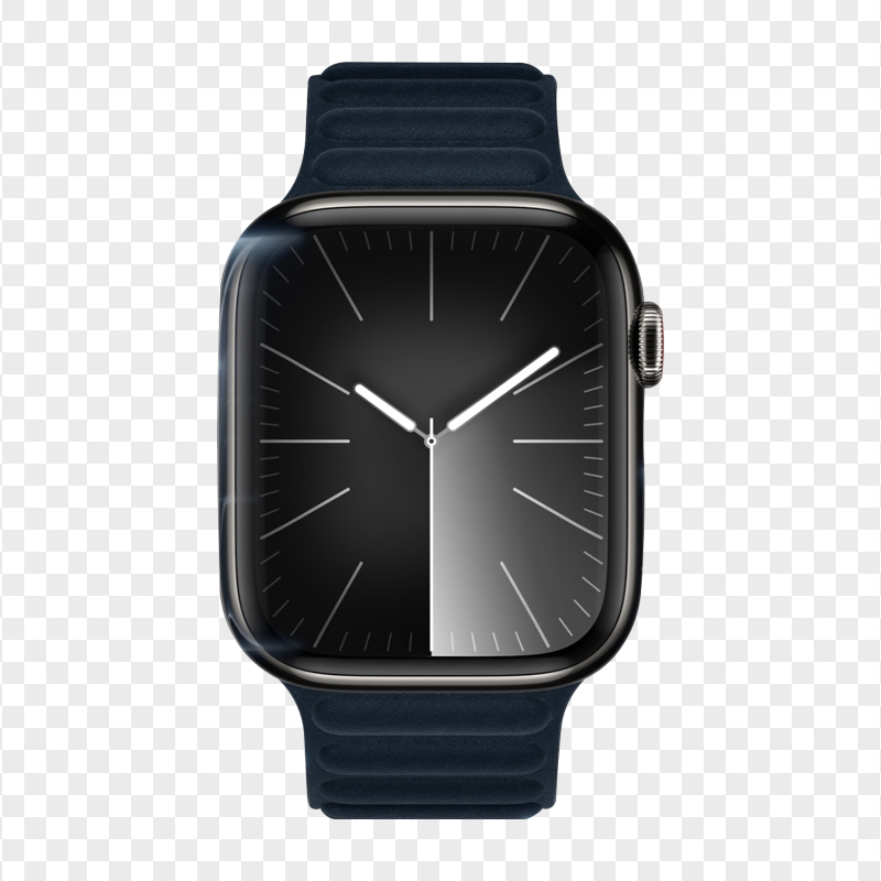 Apple Watch Series 9 Stainless Steel Graphite Front View