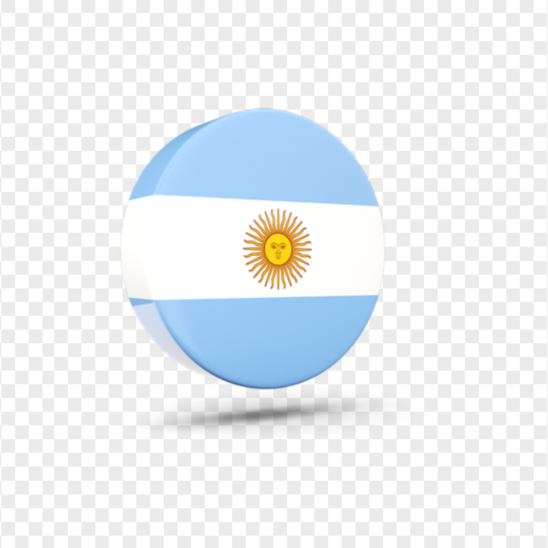 Argentina 3D Round Circle Icon Flag PNG