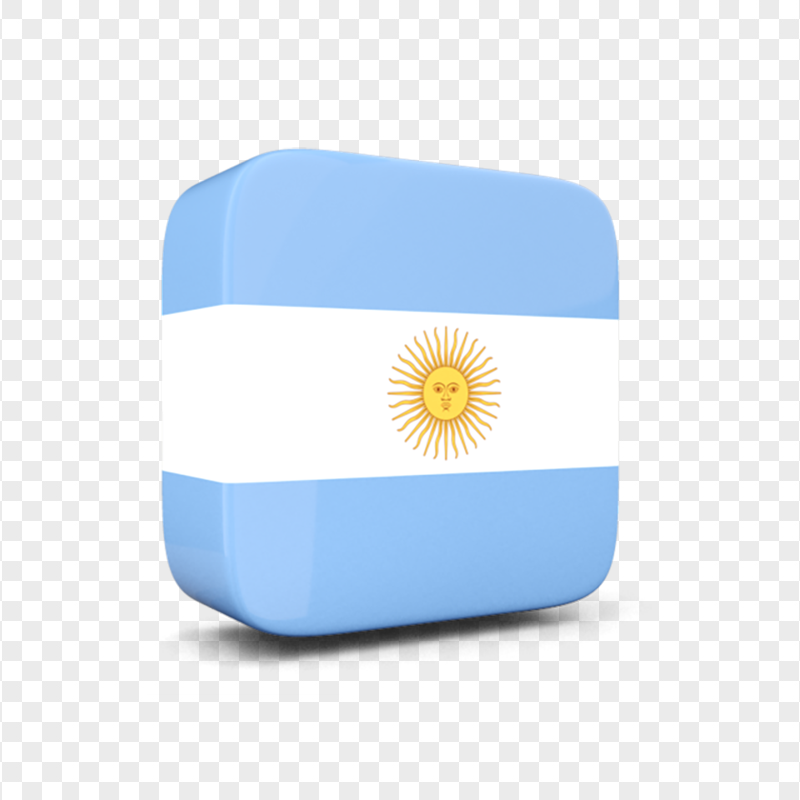 Argentina 3D Square Icon Flag PNG