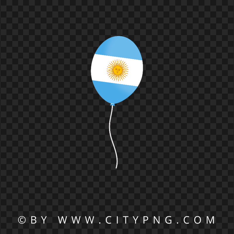 Argentina Flag Balloon Transparent Background