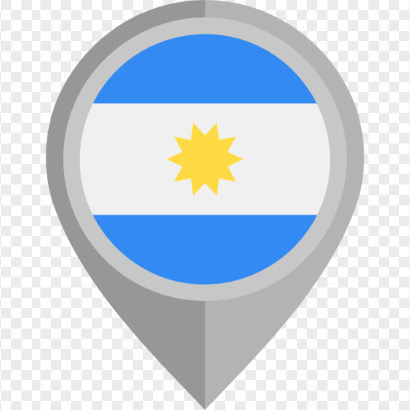Argentina Flag Map Pin Icon PNG