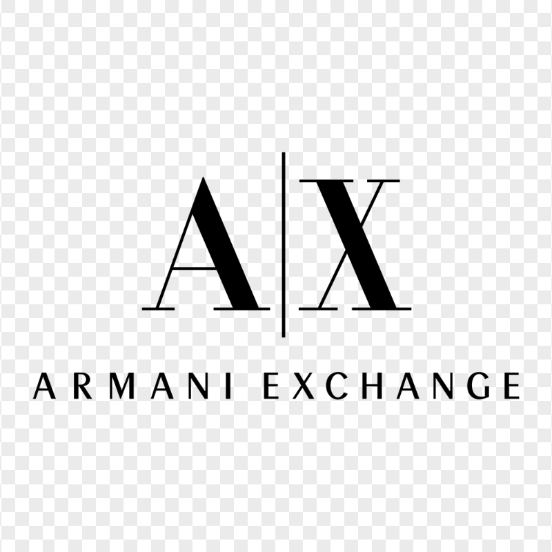 Armani Exchange Black Logo PNG