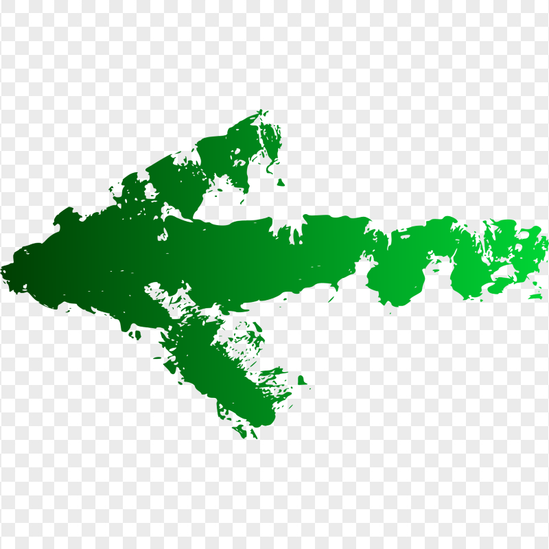 Arrow Point Left Green Color Grunge Style