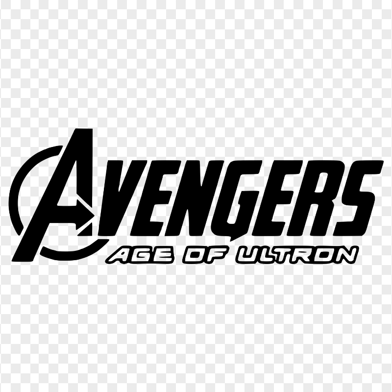 Avengers Age of ULtron Black Logo HD PNG