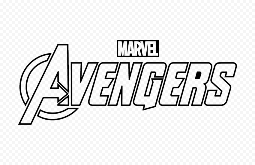 Printable Avengers Logo Outline Template For Creative Projects