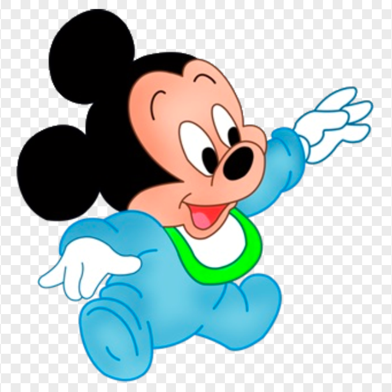 Baby Mickey Mouse Cartoon Character Sitting Down