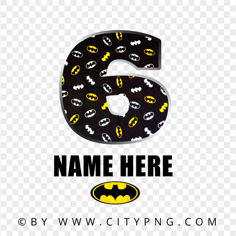 Batman Number 6 FREE PNG