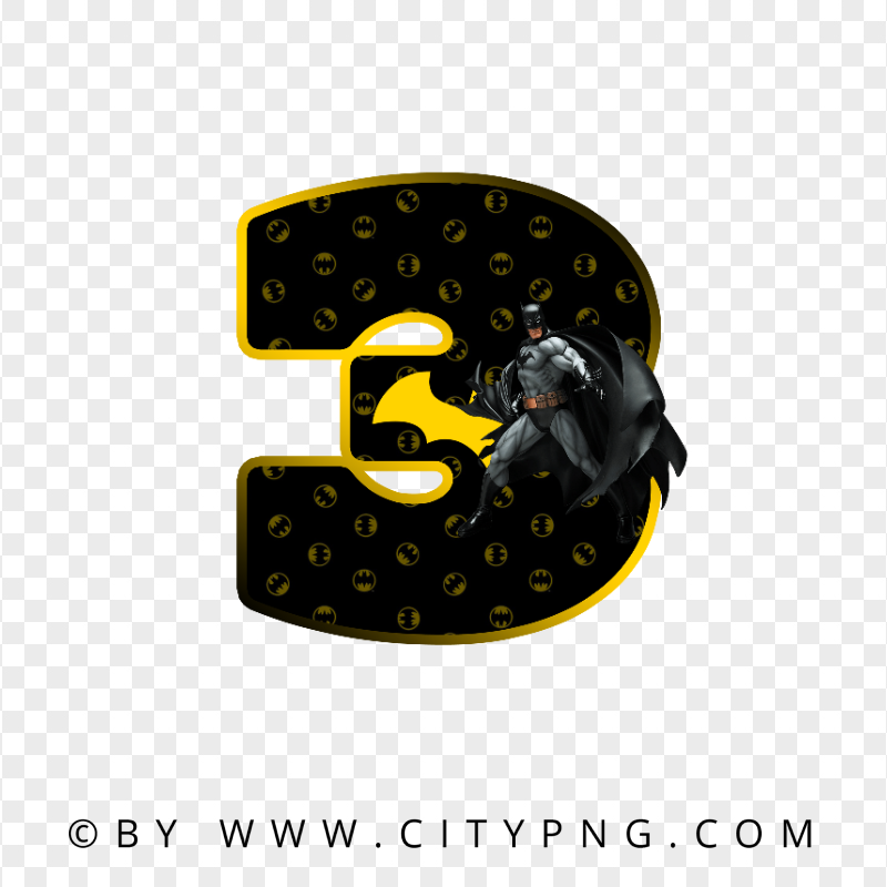 Batman Number Three 3 PNG