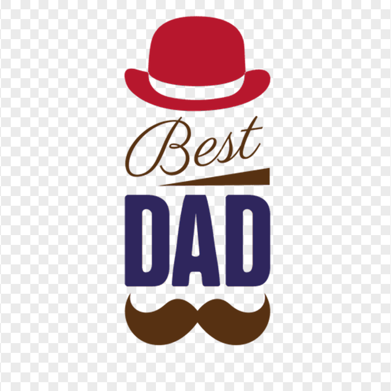 Best Dad Vector Design Mustache Transparent PNG