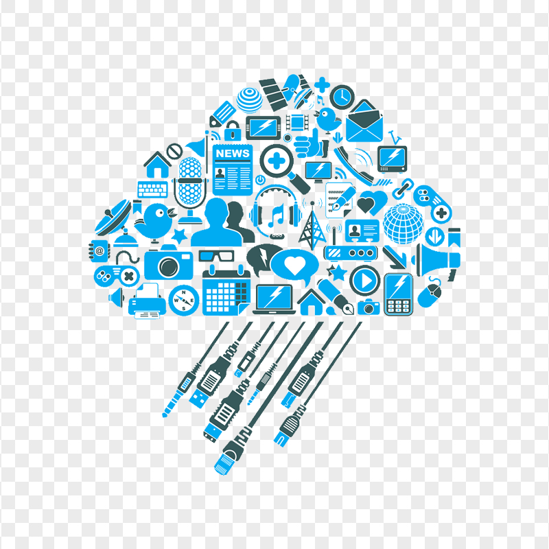 Big Data Computing Storage Cloud Illustration HD PNG