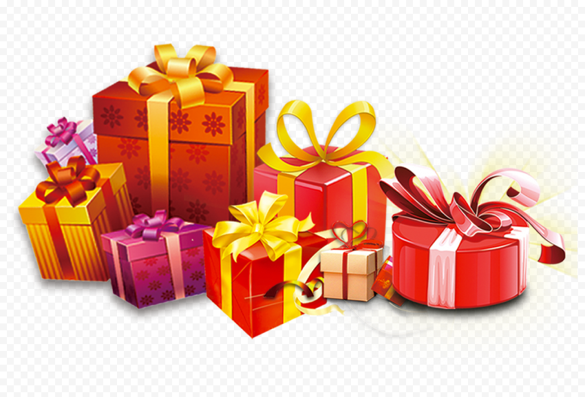 Birthday Christmas Gifts Boxes On Floor HD PNG