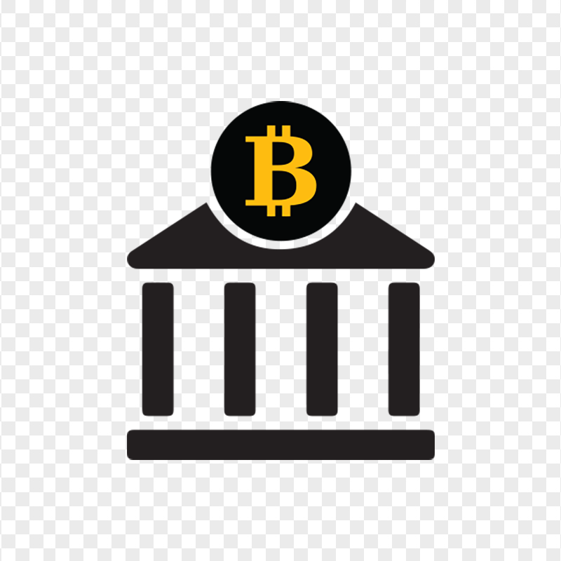 Bitcoin BTC Bank Icon PNG