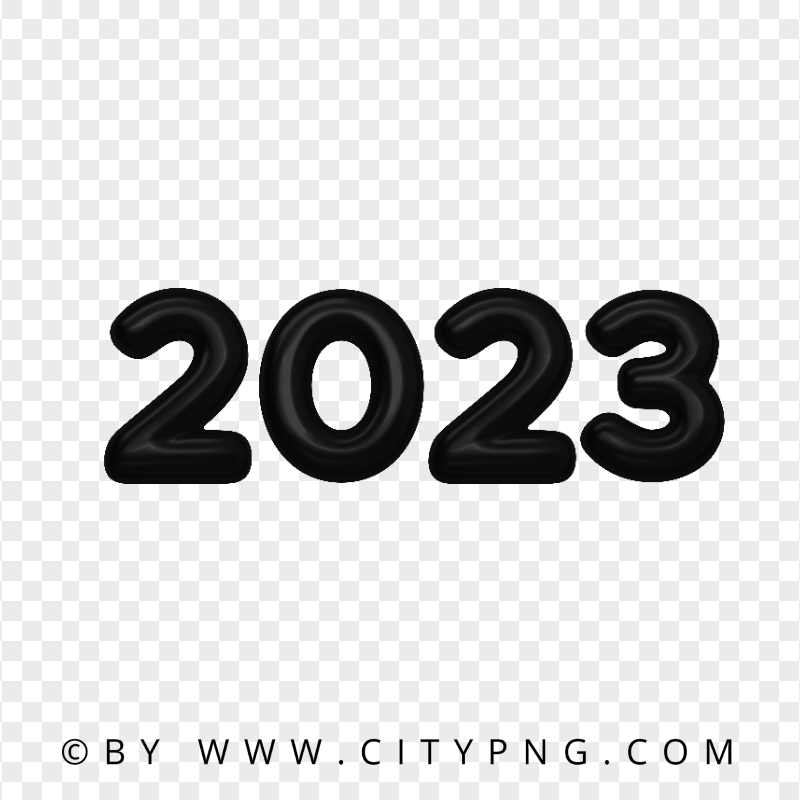 Black 2023 Text Transparent PNG