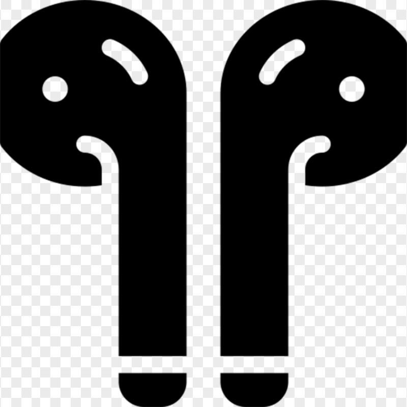 Black Airpods Headset Icon