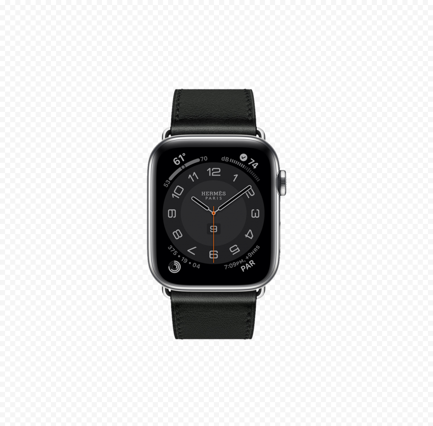 Black Apple Watch Hermes PNG