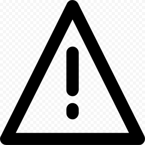 Black Caution Sign Triangle Exclamation Point