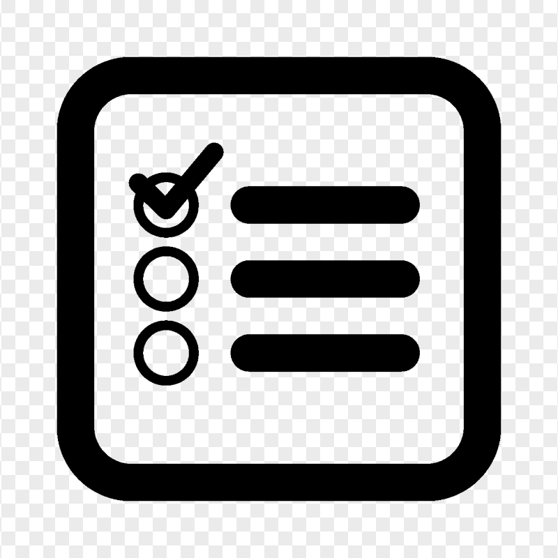 Black Checklist List Icon