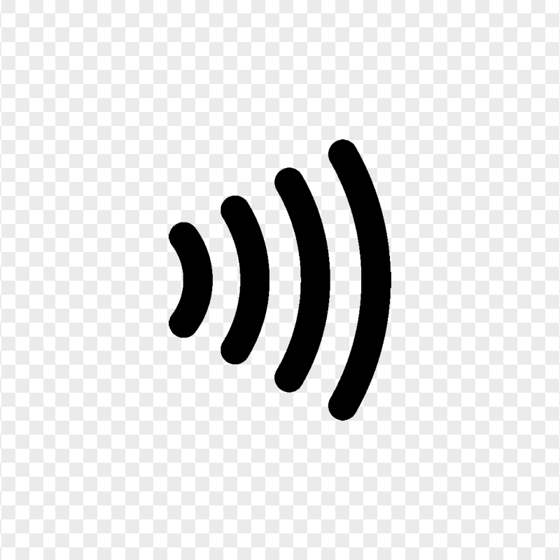 Black Contactless NFC Payment Icon