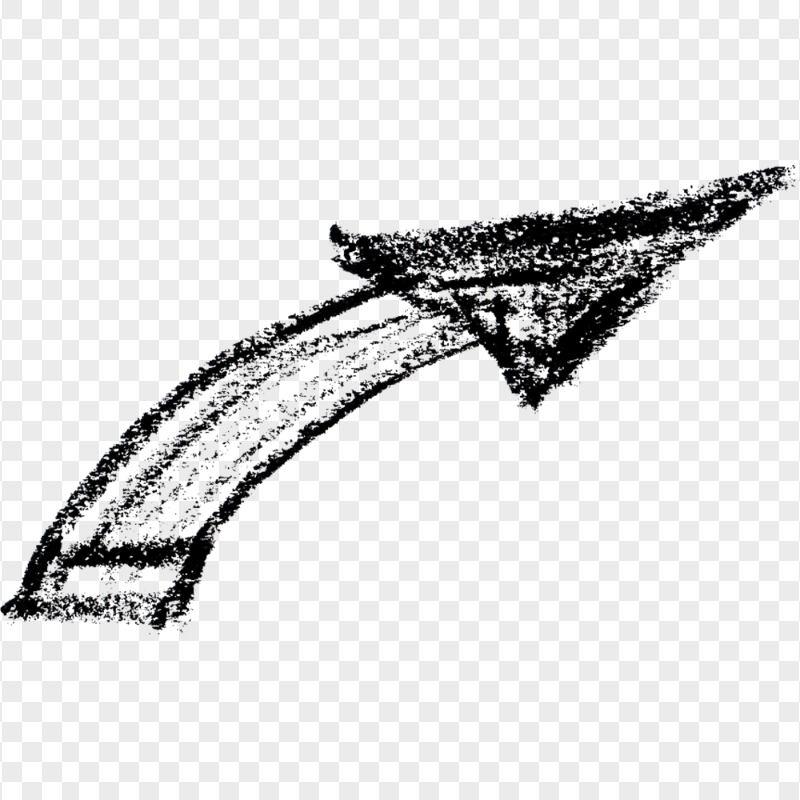 Black Curved Arrow Point To Right Up Corner