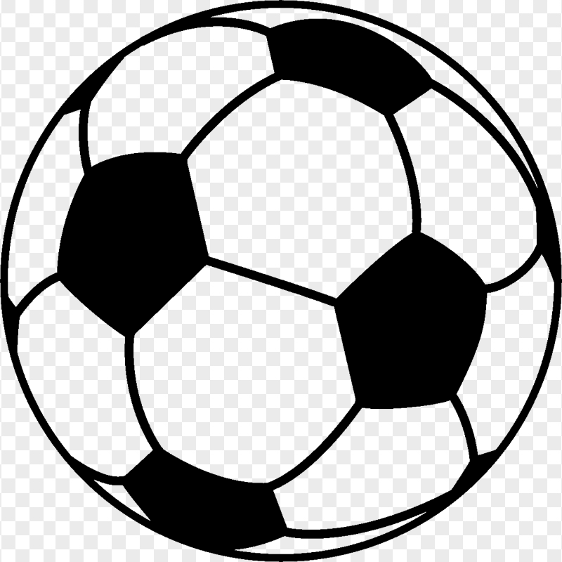 Black Football Outline Ball Icon Transparent Background