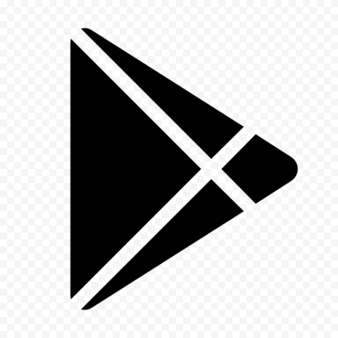 Black Google Play PlayStore Symbol Icon | Citypng