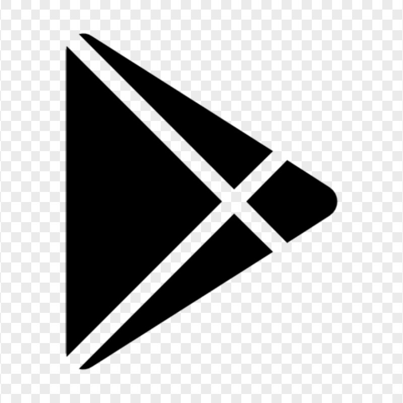 Black Google Play PlayStore Symbol Icon