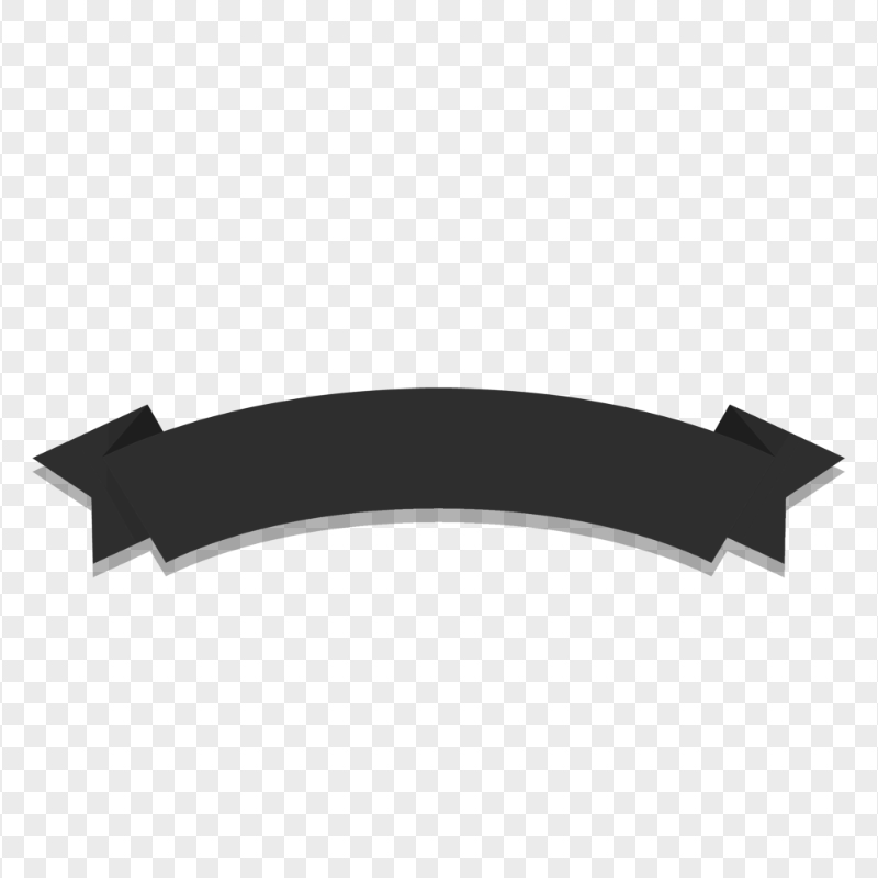 Black Graphic Ribbon Banner Transparent PNG