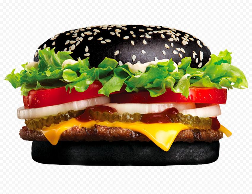 Black Hamburger Cheeseburger Whopper PNG