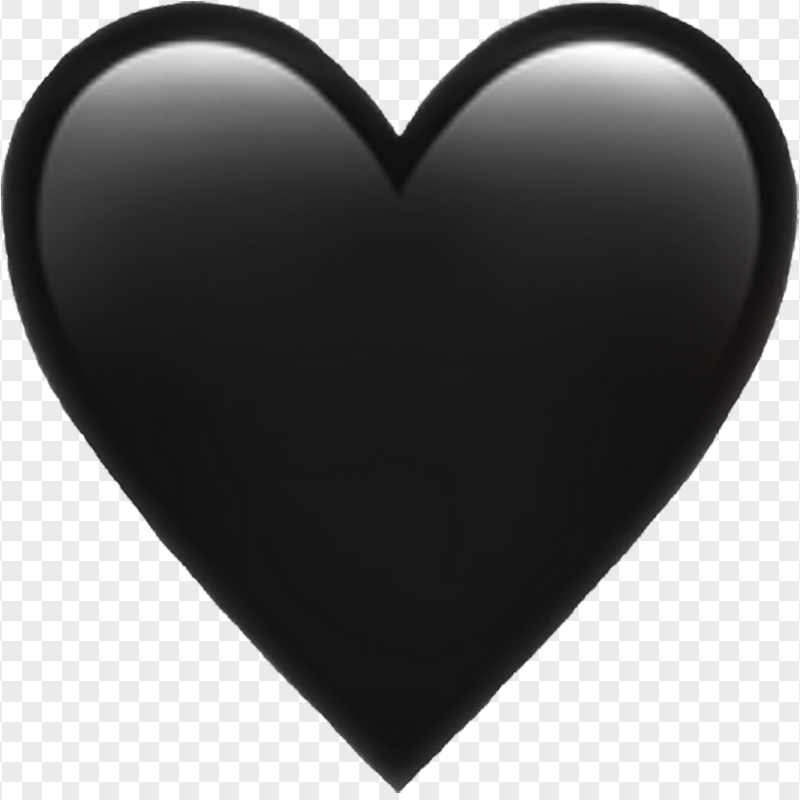 Black Heart Emoji Icon PNG