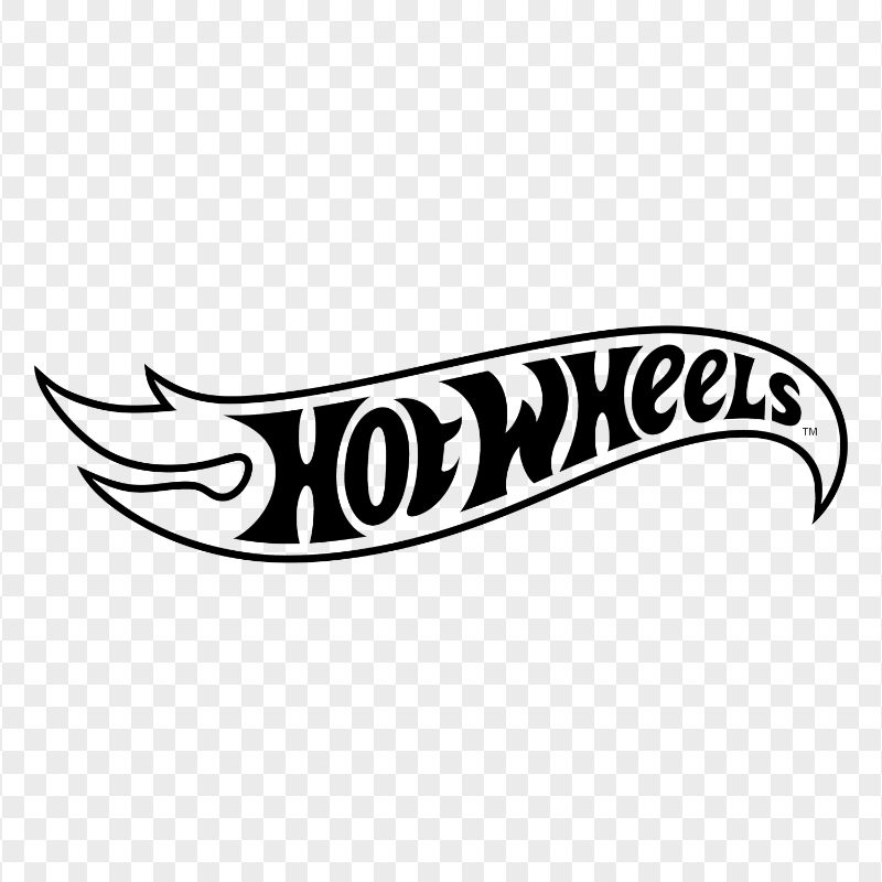 Black Hot Wheels Logo PNG