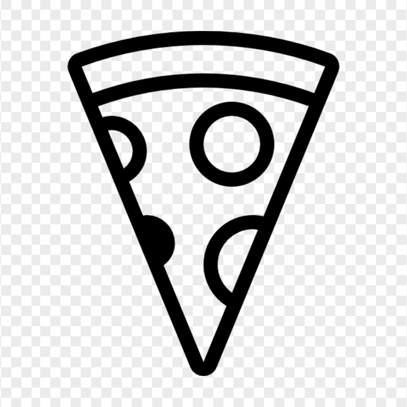 Black Icon Pizza Slice Transparent PNG