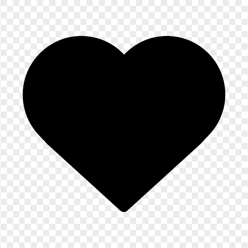 Black Like Heart Icon Silhouette PNG IMG