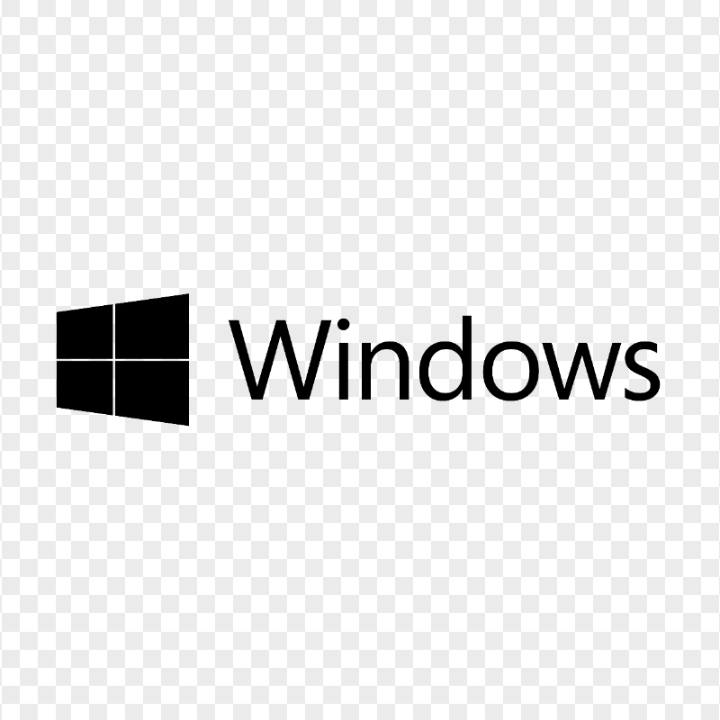 Black Microsoft Windows 10 Logo PNG