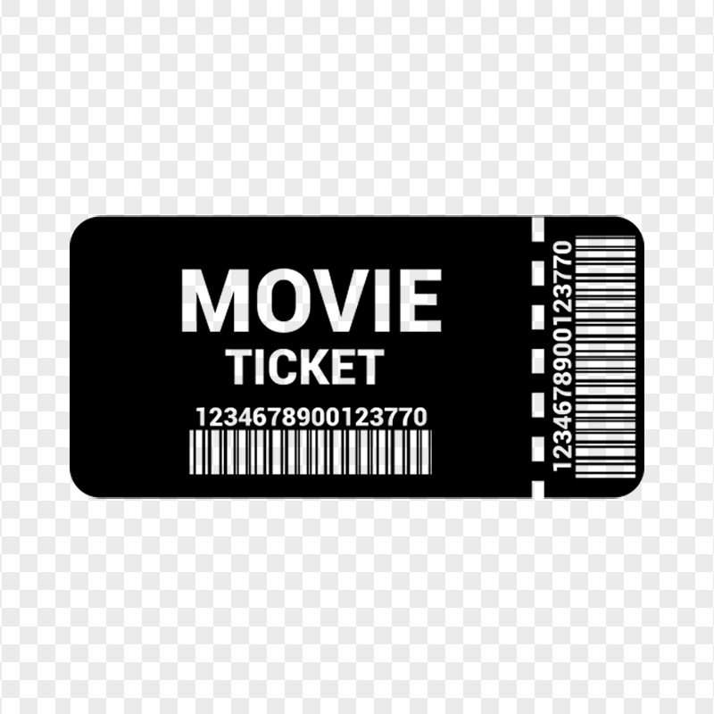 Black Movie Cinema Ticket Icon PNG