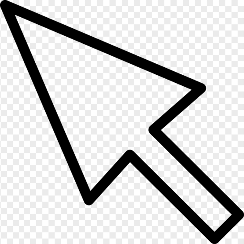 Black Outline Cursor Arrow