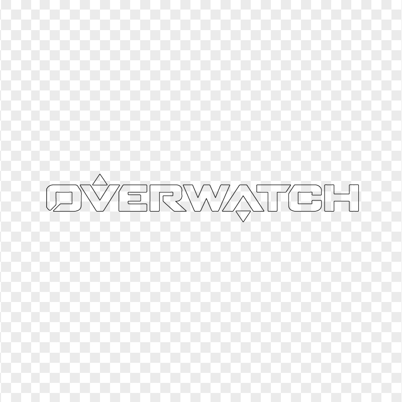 Black Outline Overwatch Text Logo Without Symbol