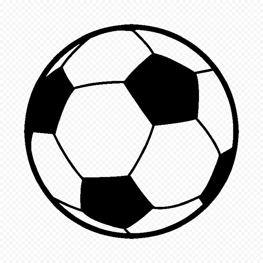 Black Outline Soccer Ball Icon Transparent PNG Citypng
