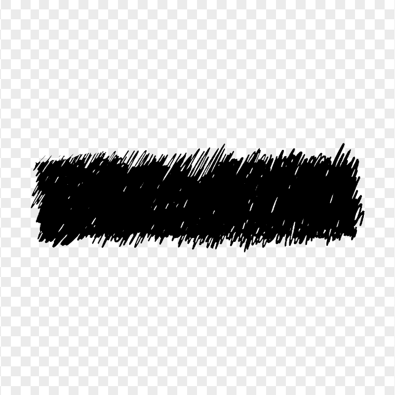 Black Pencil Scribble Banner PNG