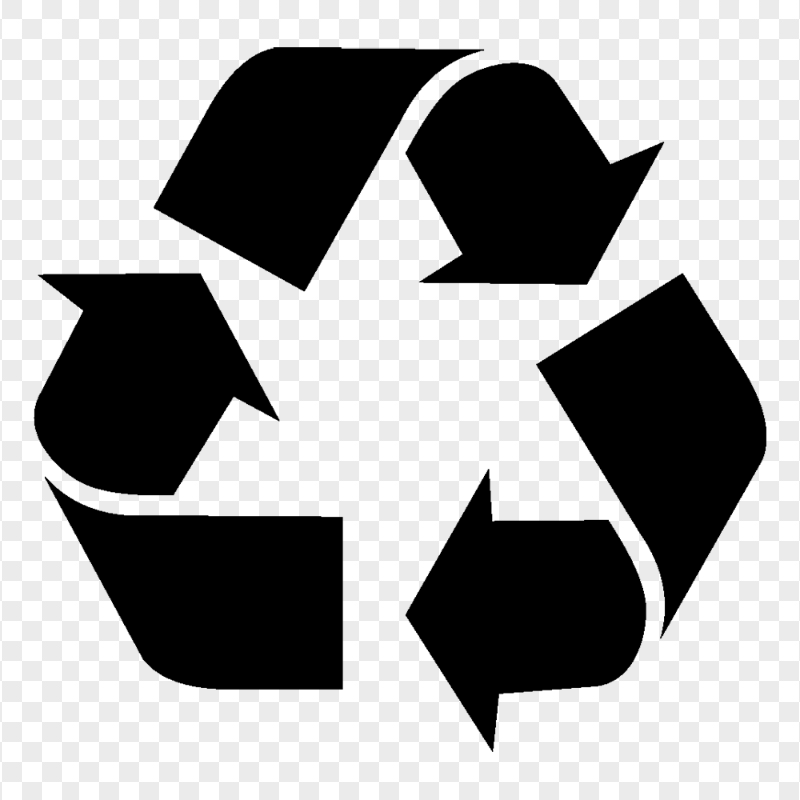 Black Recycling Icon