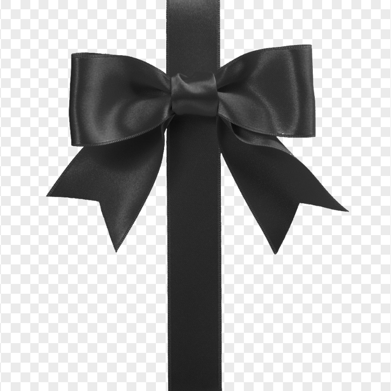Black Ribbon Gift Box Bow Tie PNG Image