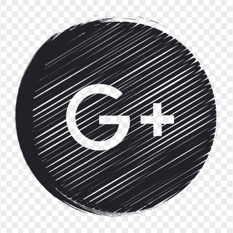Black Scribble Pencil Style Round Google Plus Icon
