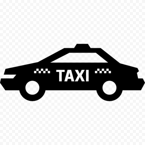 Black Taxi Cab Car Side View Icon PNG | Citypng