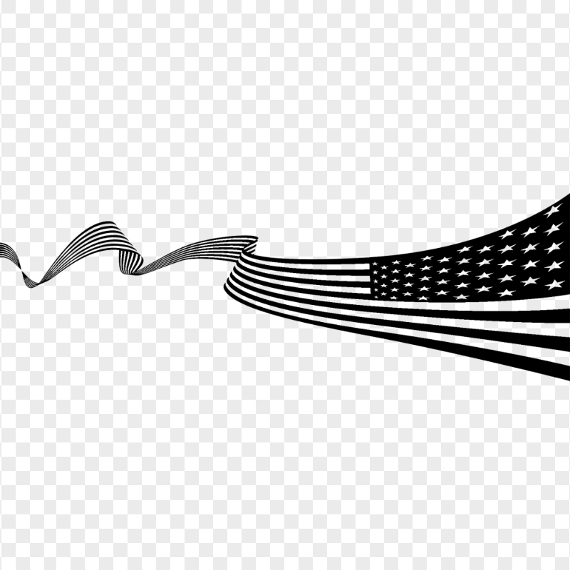 Black Usa American United States Flag Ribbon Pattern