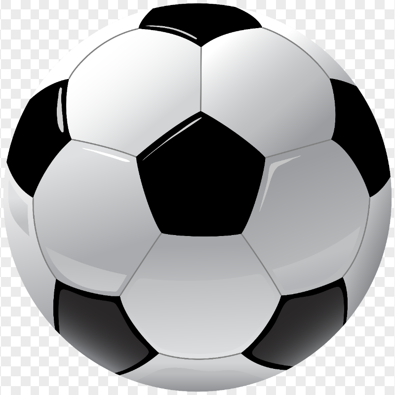 Black & White Classic Soccer Ball HD PNG