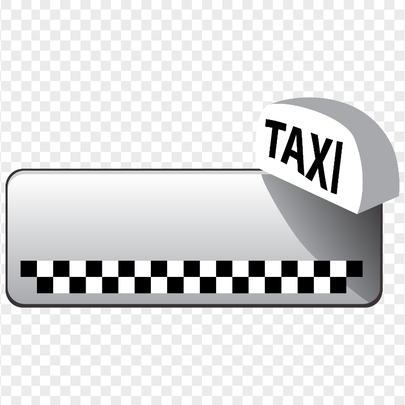 Blank Silver Taxi Banner HD PNG